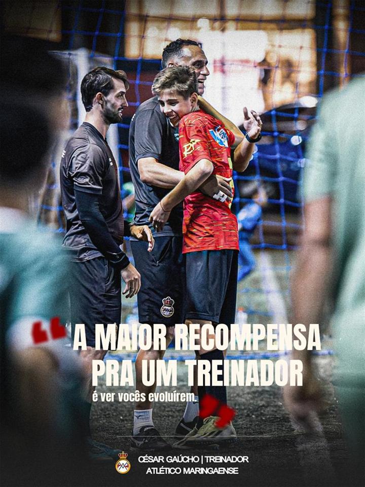 Peça com depoimento do treinador do Atlético Maringaense